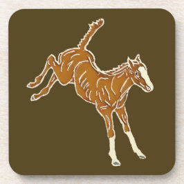 泡立つ馬の群れ – 透明数々のカラー。 コースター
