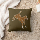 泡立つ馬蹄 – 透明なユニカラー。 クッション (ブランケット)