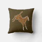 泡立つ馬蹄 – 透明なユニカラー。 クッション (裏面)