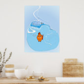 泡立つ魚 ポスター (キッチン)