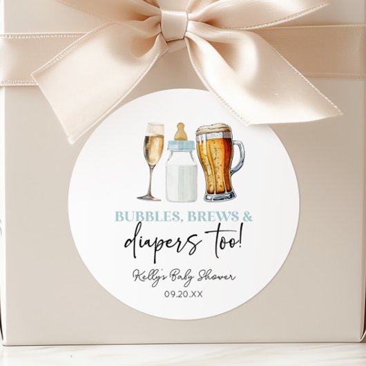 泡立てやおむつ作り！赤ちゃんシャワー ラウンドシール