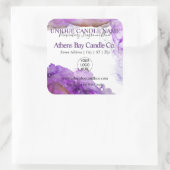 泡立てアルコールインクキャンドル製品ラベル スクエアシール (バッグ)