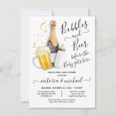 泡立てビールベビーシャワー招待状 招待状 (正面)