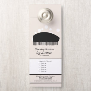 泡立てブラシ清掃サービス事業 ドアノブサイン