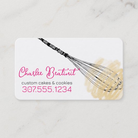 泡立てベーキングパン結婚リーのケーキCookie 名刺 (正面)