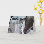 「泡立てモカの泡をミント」ありがとう カード (黄色い花)