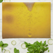 泡立て泡付きビールガラス キッチンタオル (折り畳み)