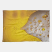 泡立て泡付きビールガラス キッチンタオル (横)