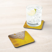 泡立て泡付きビールガラス コースター (右側)