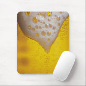 泡立て泡付きビールガラス マウスパッド (マウス)