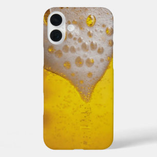 泡立て泡付きビールガラス iPhone 16 PLUSケース