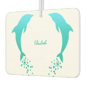 泡立て空気清浄機を備えたブルージャンピングイルカ カーエアーフレッシュナー (左)