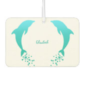 泡立て空気清浄機を備えたブルージャンピングイルカ カーエアーフレッシュナー (正面)