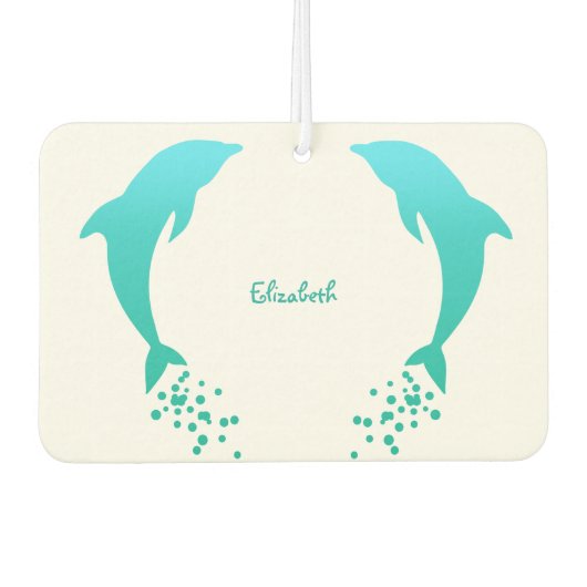 泡立て空気清浄機を備えたブルージャンピングイルカ カーエアーフレッシュナー (正面)