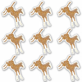 泡立て馬のフォール – 透明数々のカラー9x シール