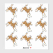 泡立て馬のフォール – 透明数々のカラー9x シール (シート)