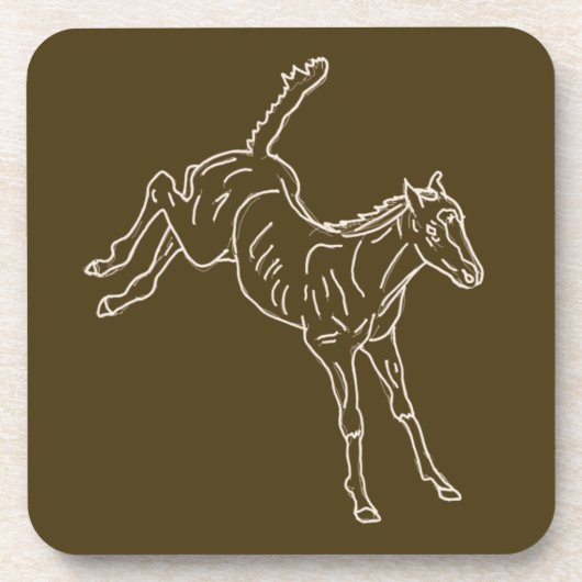 泡立て馬蹄 – 透明な線。 コースター (正面)