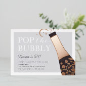 泡立ポップ・アートのち |バースデーパーティーフォイル招待状 箔招待状 (立ち正面)