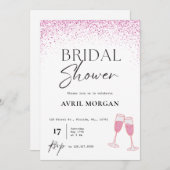 泡立ポップ・アートのち：ブライダルシャワーお祝い 招待状 (正面/裏面)