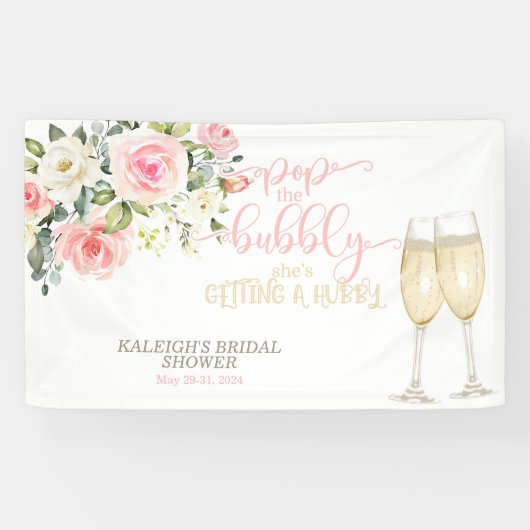 泡立ポップ・アートのち、彼女はハビーを得ている 横断幕 (横)