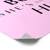 泡立ポップ・アートのち、彼女は太ったバックドロップを得ている ポスター (角)