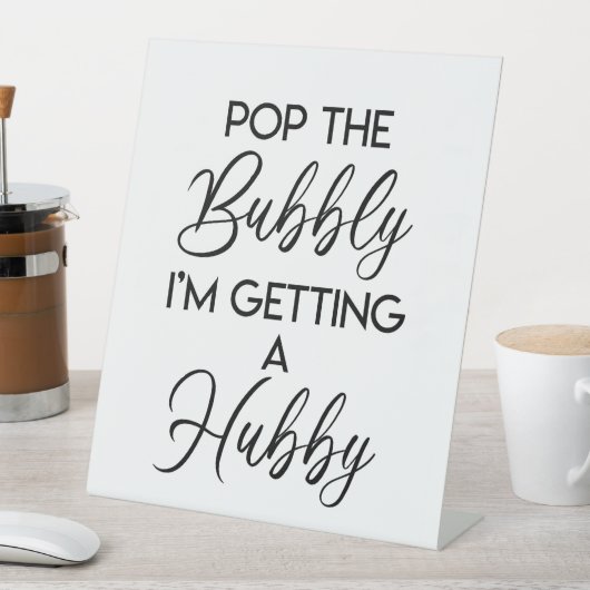 泡立ポップ・アートのつImが太ったブライダルシャワー 台座サイン (インサイチュ)