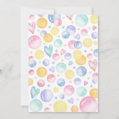 泡立ポップ・アートのて誕生日 招待状 (裏面)