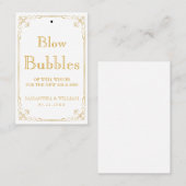 泡細い棒のラベル|のカスタムな色を結婚するヴィンテージ 名刺 (正面/裏面)