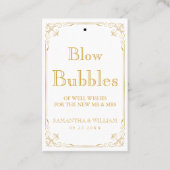 泡細い棒のラベル|のカスタムな色を結婚するヴィンテージ 名刺 (正面)