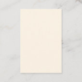 泡細い棒のラベル|のカスタムな色を結婚するEleganの金ゴールド 名刺 (裏面)