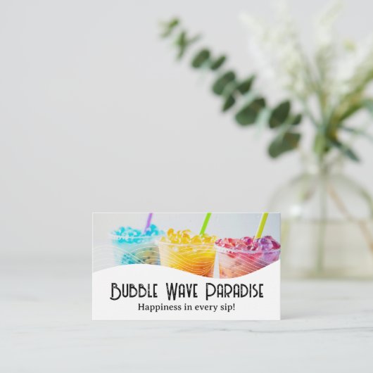 泡茶カラフル飲料 名刺 (スタンド正面)