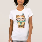 泡茶猫 Tシャツ (正面)