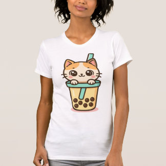 泡茶猫 Tシャツ