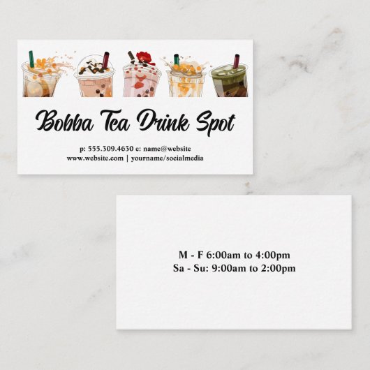 泡茶飲料 名刺 (正面/裏面)