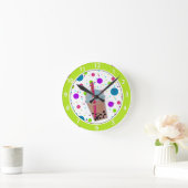 泡茶-泡背景 ラウンド壁時計 (ホーム)