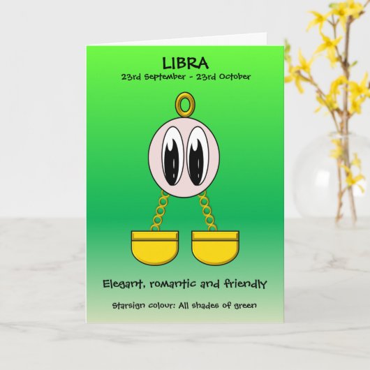 泡規模の天秤座 カード (黄色い花)