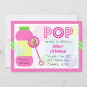 泡誕生会 招待状 (正面)