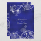 泡青い冬の結婚式の婚約#2 招待状 (正面/裏面)