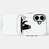 泡風呂でリラックスする黒猫 Case-Mate iPhoneケース (裏面 (横))