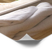 泡風呂に入った猫 ポスター (角)