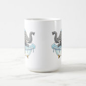 泡風呂に入る明るい象 コーヒーマグカップ (中央)