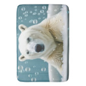 泡風呂のホッキョクグマ バスマット (正面縦)