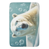 泡風呂のホッキョクグマ バスマット (正面縦)