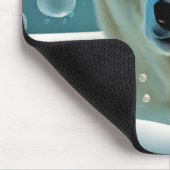 泡風呂のホッキョクグマ マウスパッド (コーナー)