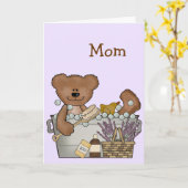 泡風呂の母の日札に入る カード (黄色い花)