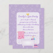 泡風呂パーティー 招待状 (正面/裏面)