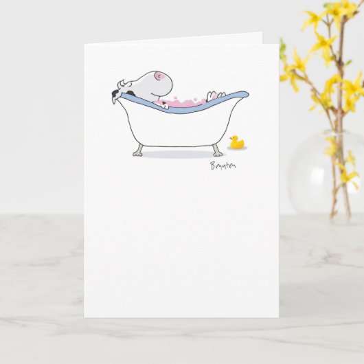 泡風呂 カード (黄色い花)