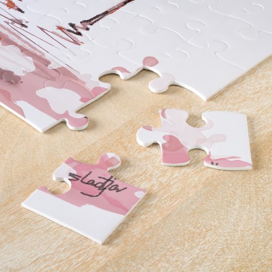 泡風呂 ジグソーパズル (側面)