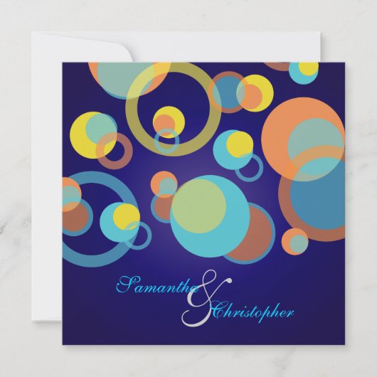 泡/モダン招待状/DIY色 招待状 (正面)