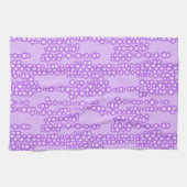 泡、ラベンダーの陰の流れ キッチンタオル (横)